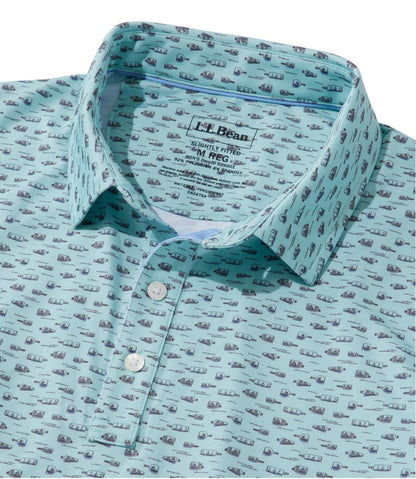Men's Comfort Stretch Performance® Party Polo, Slightly Fitted, Short-Sleeve, Print | L.L.Bean Great Value