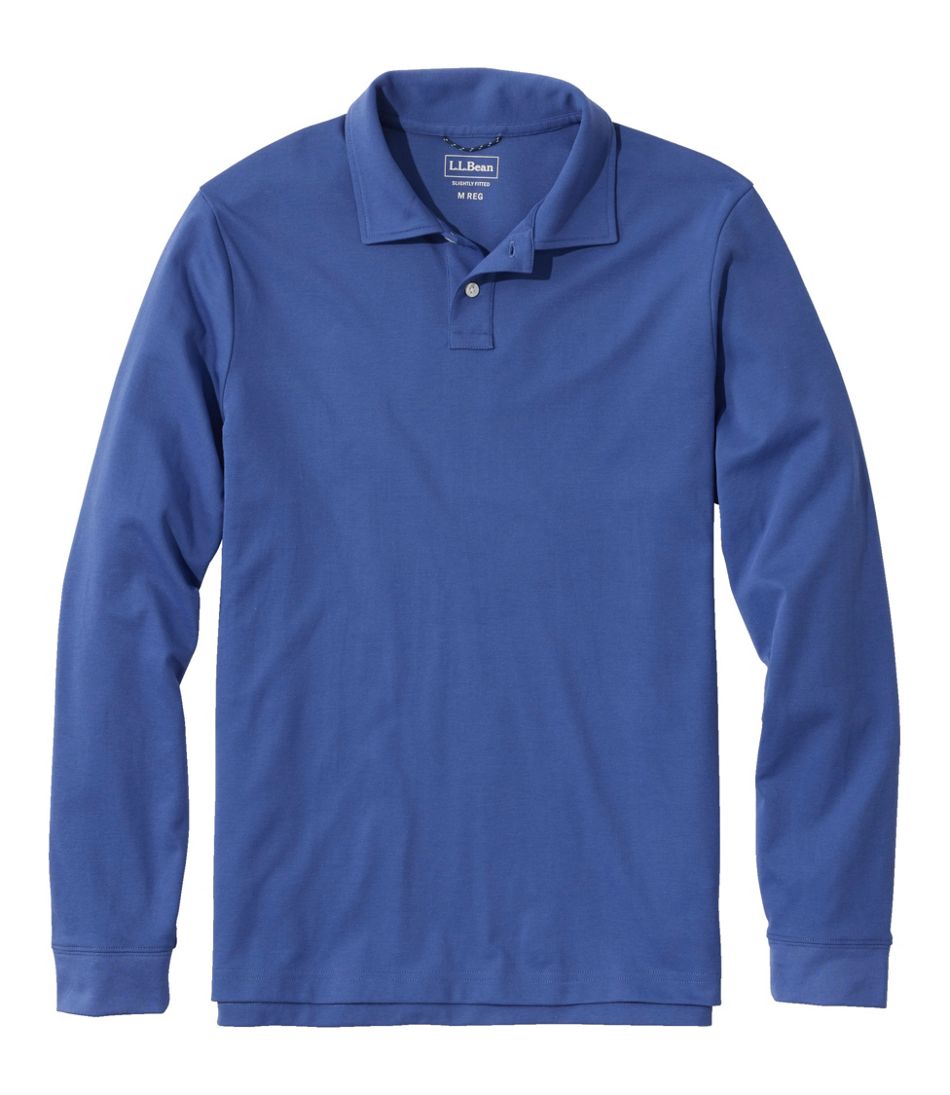 Men's Comfort Stretch Performance® Polo, Long-Sleeve, Slightly Fitted | L.L.Bean Recommended