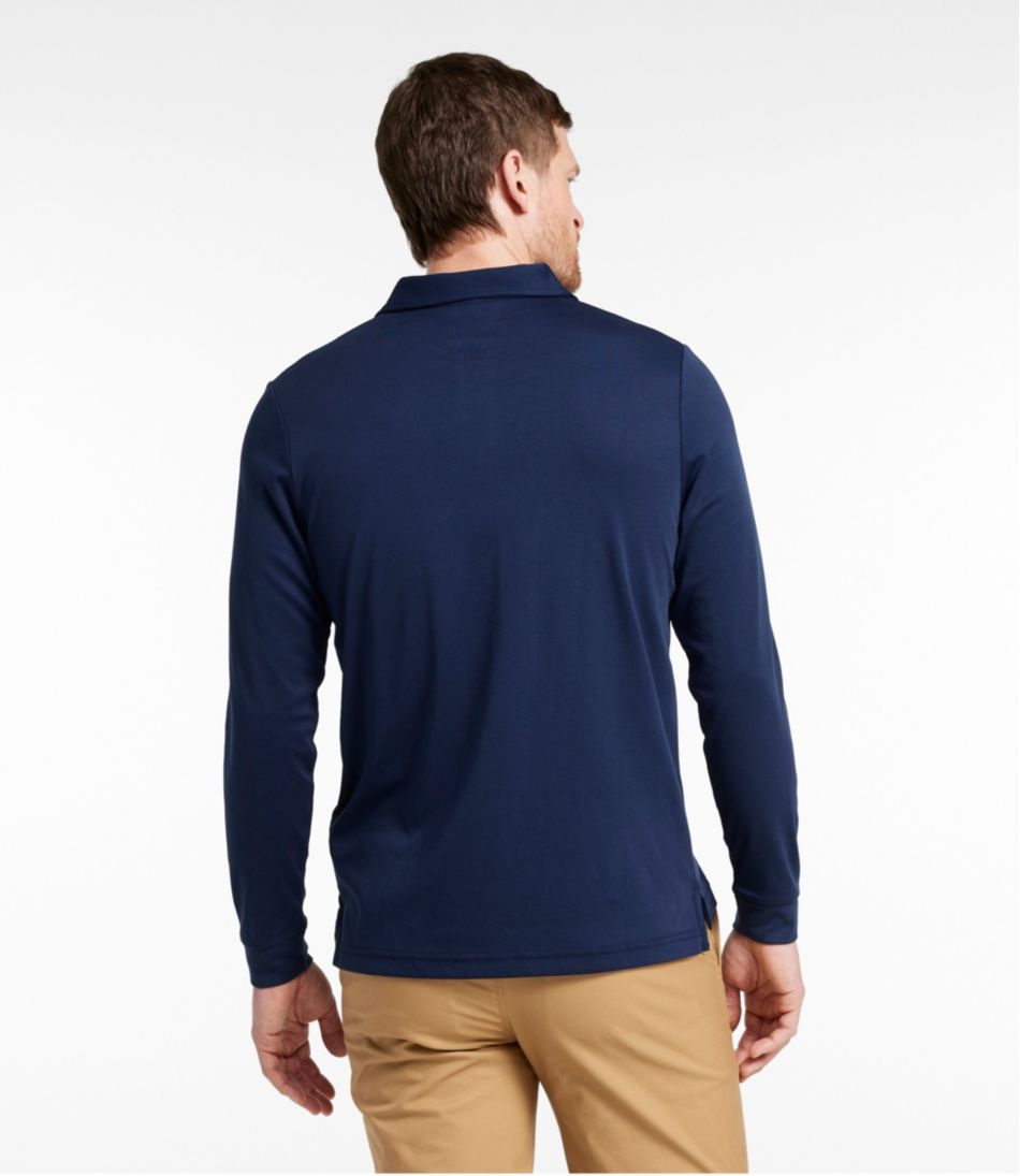 Men's Comfort Stretch Performance® Polo, Long-Sleeve, Slightly Fitted | L.L.Bean Recommended