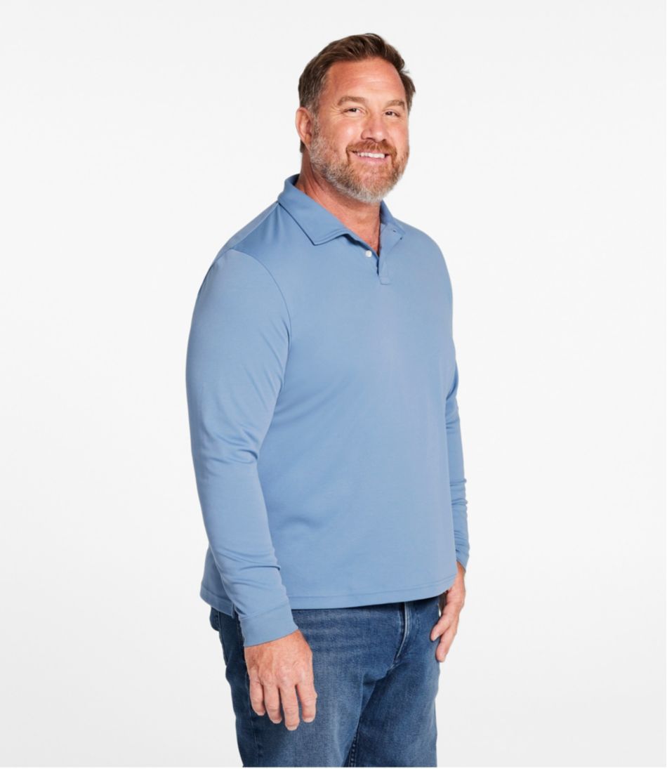 Men's Comfort Stretch Performance® Polo, Long-Sleeve, Slightly Fitted | L.L.Bean Recommended