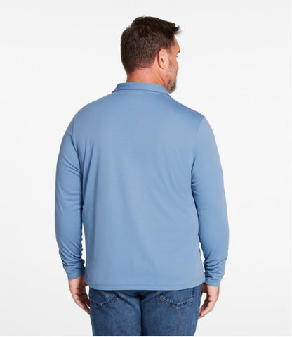 Men's Comfort Stretch Performance® Polo, Long-Sleeve, Slightly Fitted | L.L.Bean Recommended