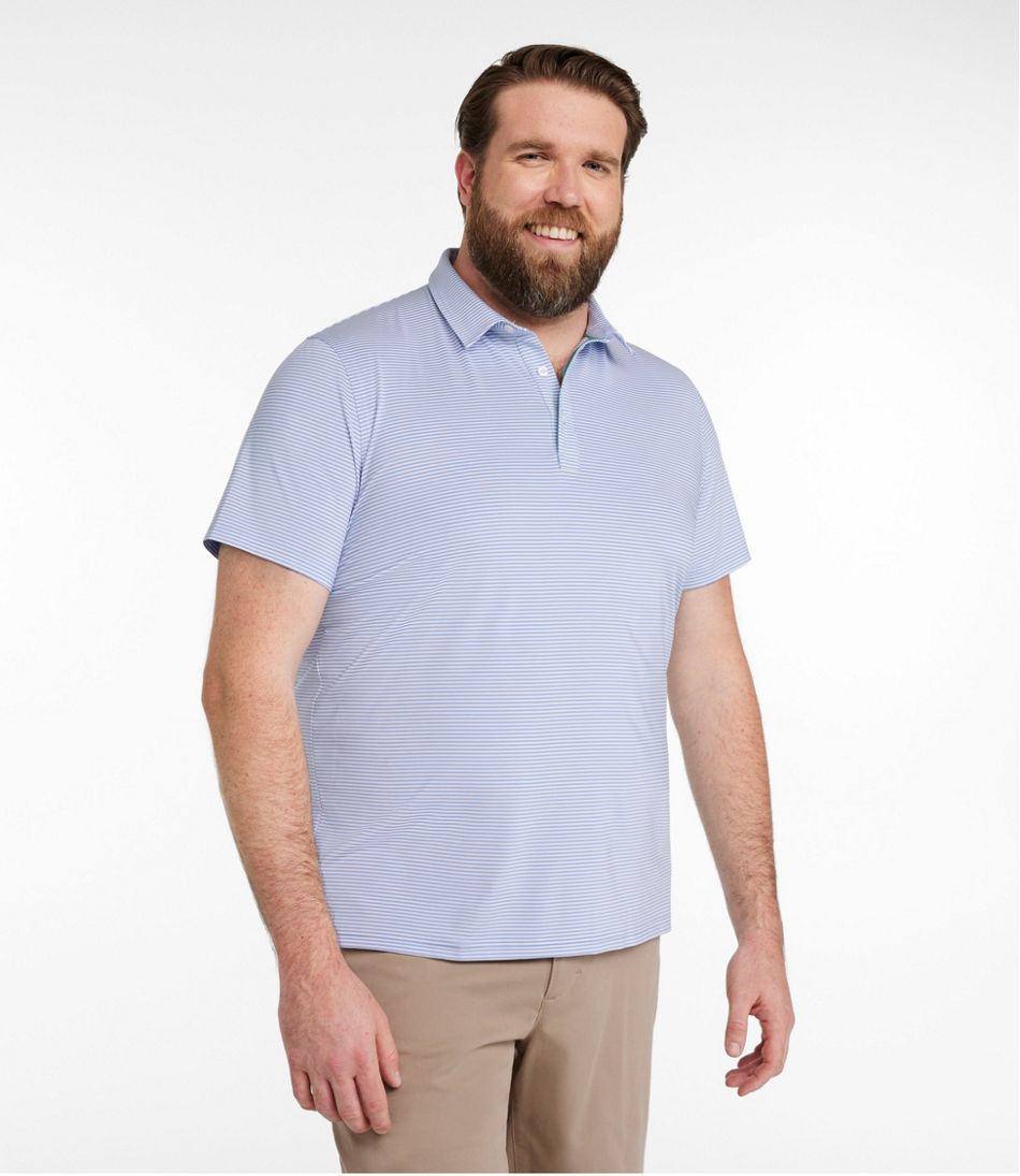 Men's Comfort Stretch Performance® Party Polo, Slightly Fitted, Short-Sleeve, Stripe | L.L.Bean Featured