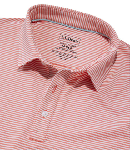 Men's Comfort Stretch Performance® Party Polo, Slightly Fitted, Short-Sleeve, Stripe | L.L.Bean Featured