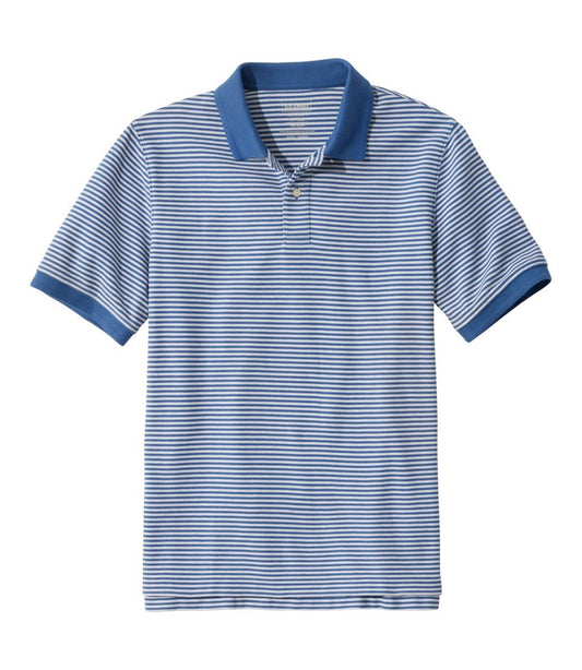 Men's Premium Double L® Polo, Banded Short-Sleeve Without Pocket Stripe | L.L.Bean Popular