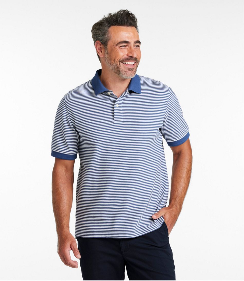 Men's Premium Double L® Polo, Banded Short-Sleeve Without Pocket Stripe | L.L.Bean Popular