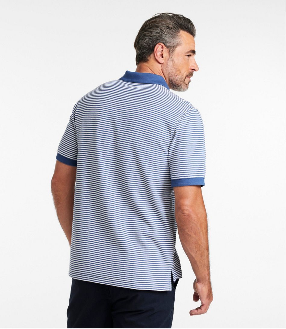 Men's Premium Double L® Polo, Banded Short-Sleeve Without Pocket Stripe | L.L.Bean Popular
