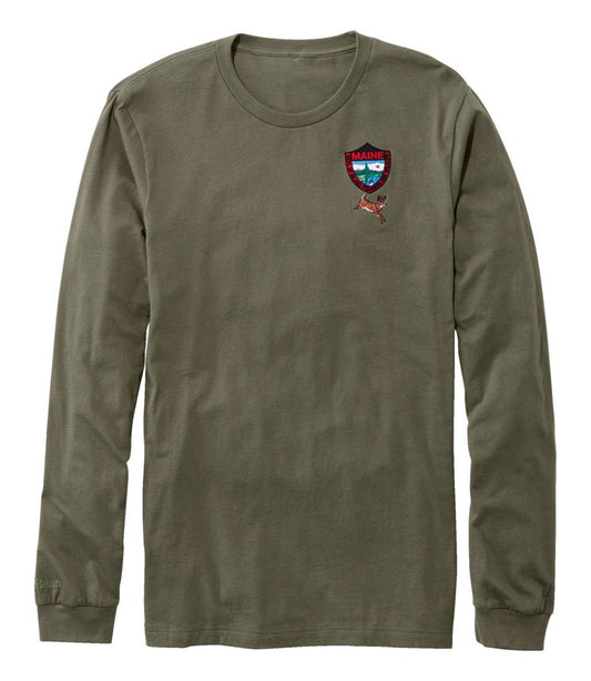Men's MIF&W Tee, Long-Sleeve White-Tailed Deer | L.L.Bean Essential