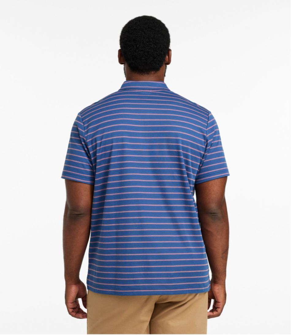 Men's Comfort Stretch Performance® Polo, Short-Sleeve, Slightly Fitted, Stripe | L.L.Bean Everyday