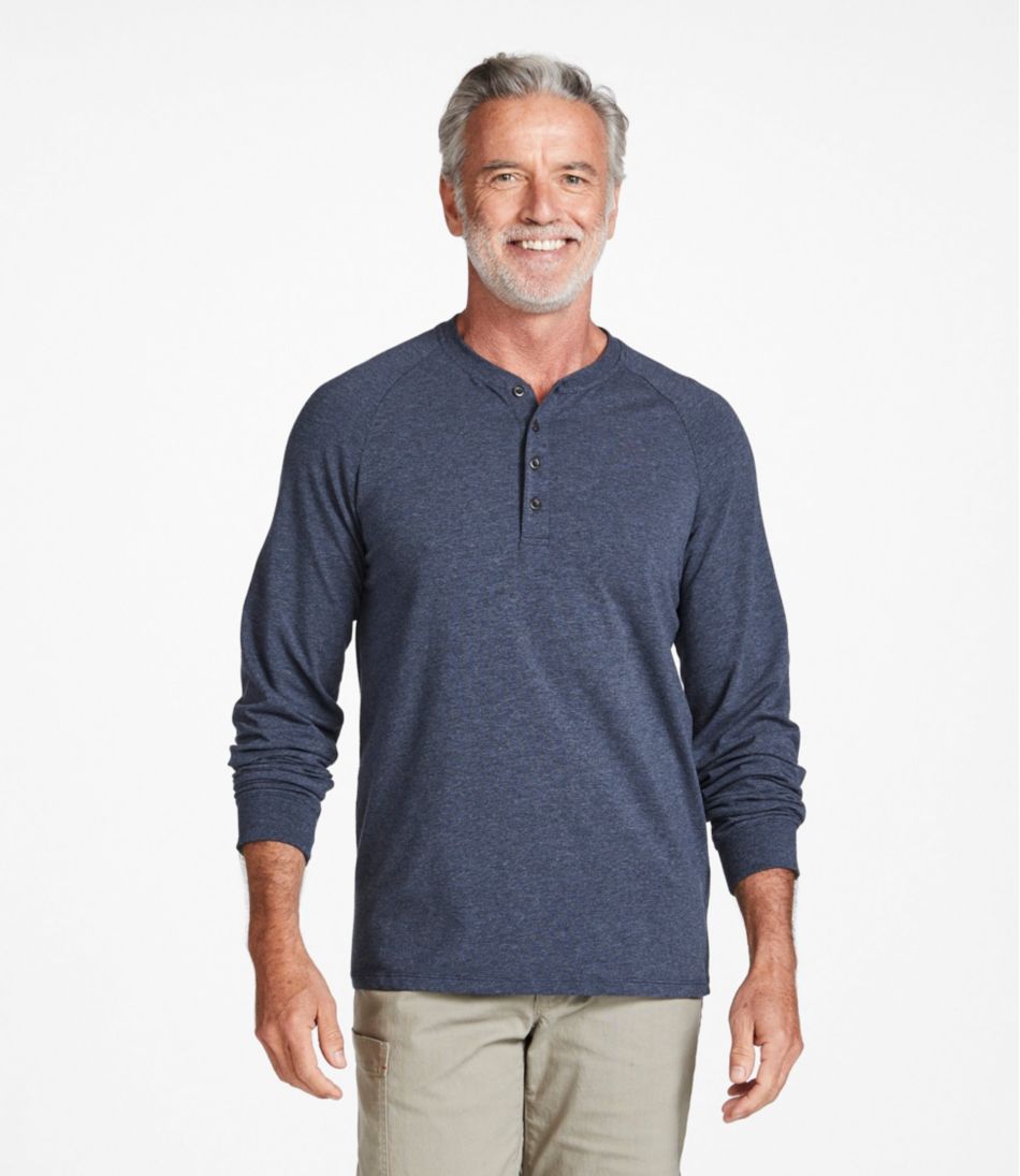 Men's Comfort Stretch Pima Tee Shirt, Long-Sleeve Henley | L.L.Bean Latest