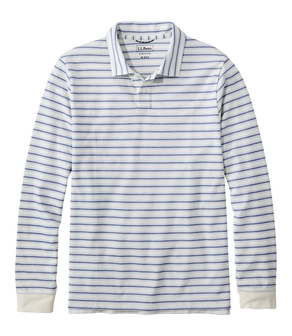 Men's Comfort Stretch Performance® Polo, Long-Sleeve, Stripe | L.L.Bean Trending