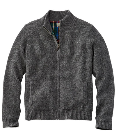 Men's L.L.Bean Classic Ragg Wool Sweater, Full-Zip Flannel-Lined | L.L.Bean Recommended