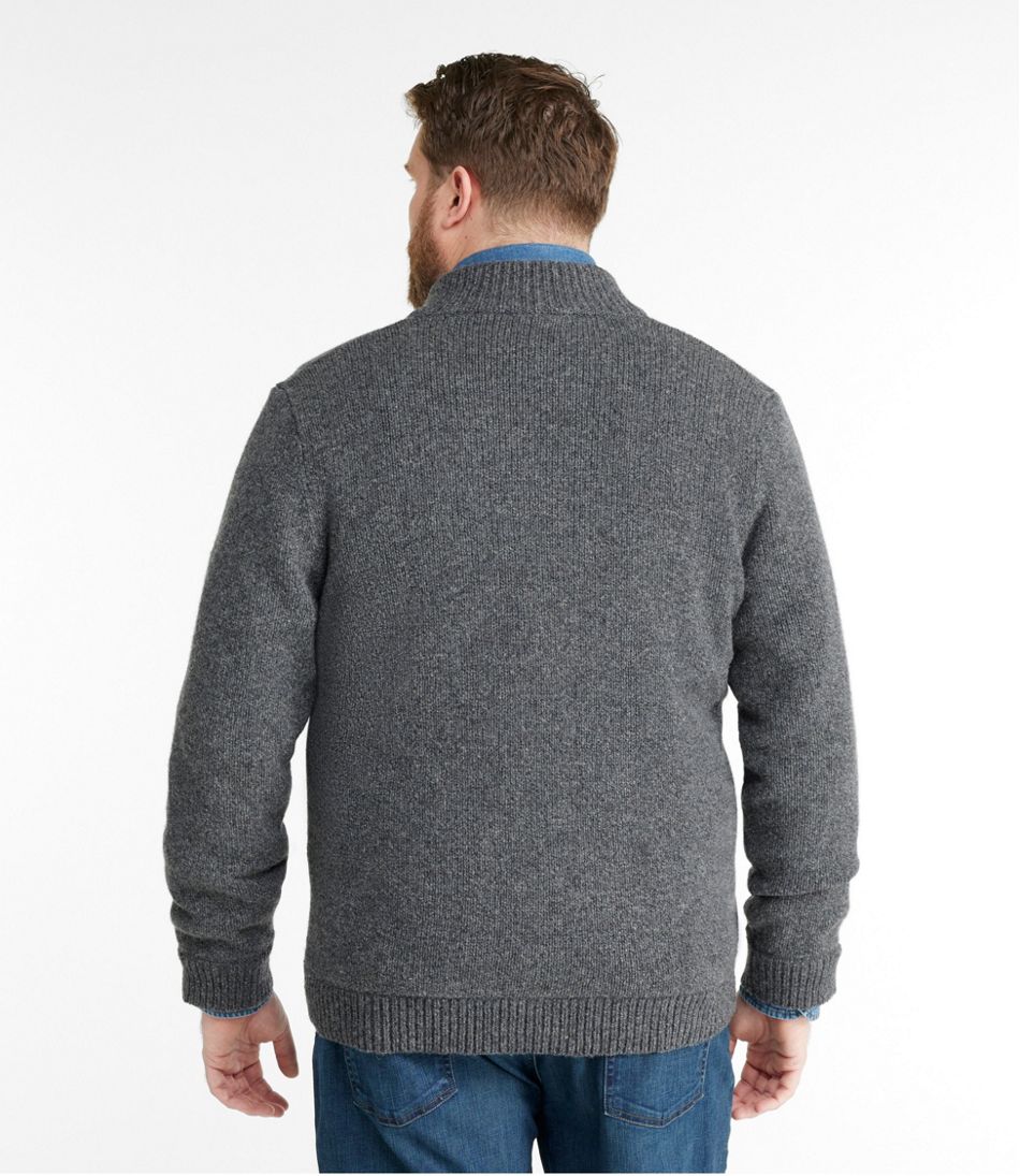 Men's L.L.Bean Classic Ragg Wool Sweater, Full-Zip Flannel-Lined | L.L.Bean Recommended