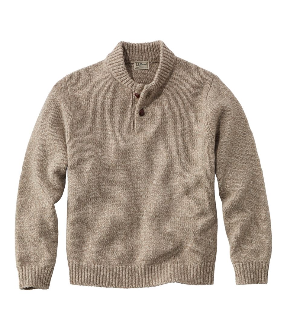 Men's L.L.Bean Classic Ragg Wool Sweater, Henley | L.L.Bean Signature