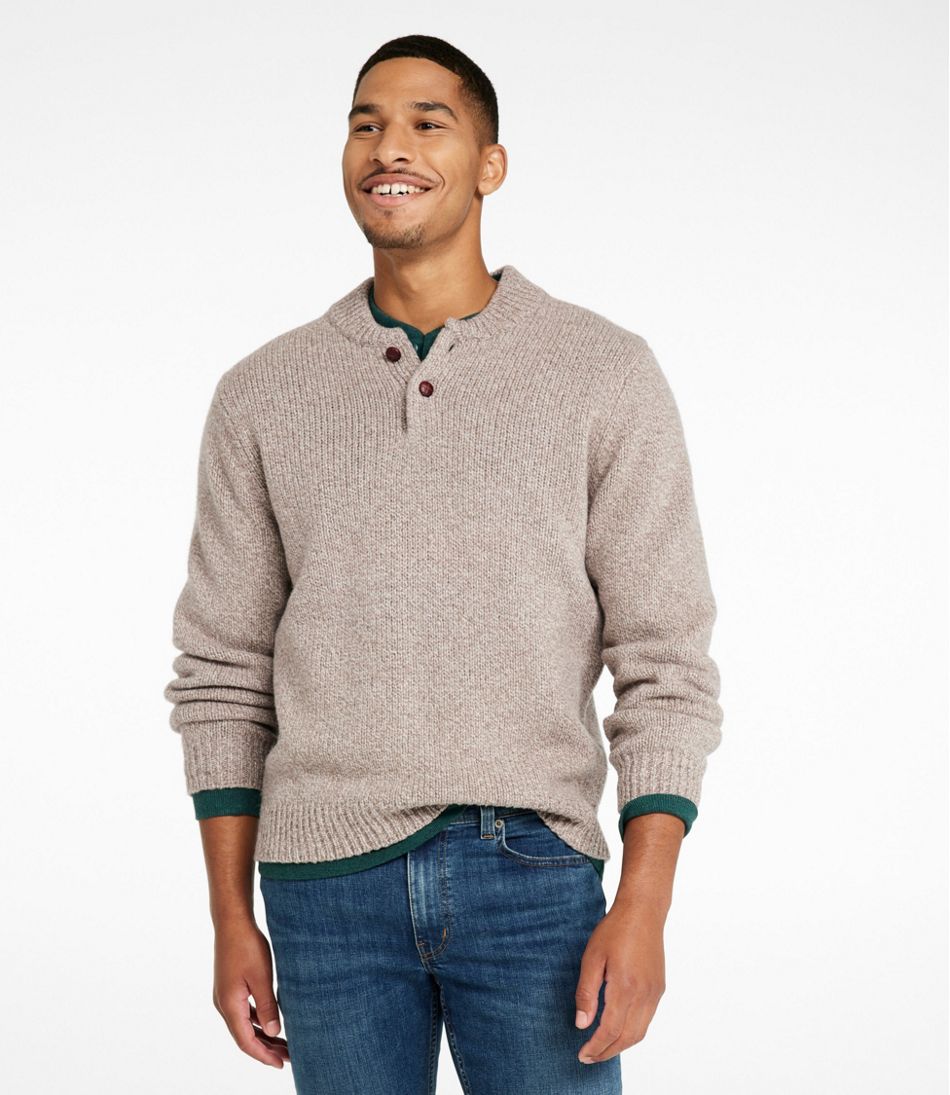 Men's L.L.Bean Classic Ragg Wool Sweater, Henley | L.L.Bean Signature