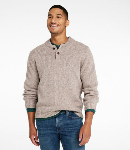Men's L.L.Bean Classic Ragg Wool Sweater, Henley | L.L.Bean Signature