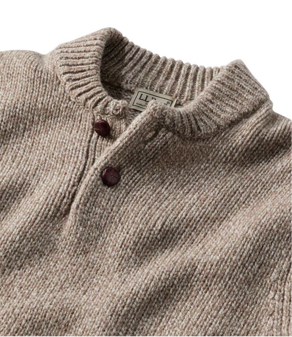 Men's L.L.Bean Classic Ragg Wool Sweater, Henley | L.L.Bean Signature