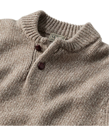 Men's L.L.Bean Classic Ragg Wool Sweater, Henley | L.L.Bean Signature