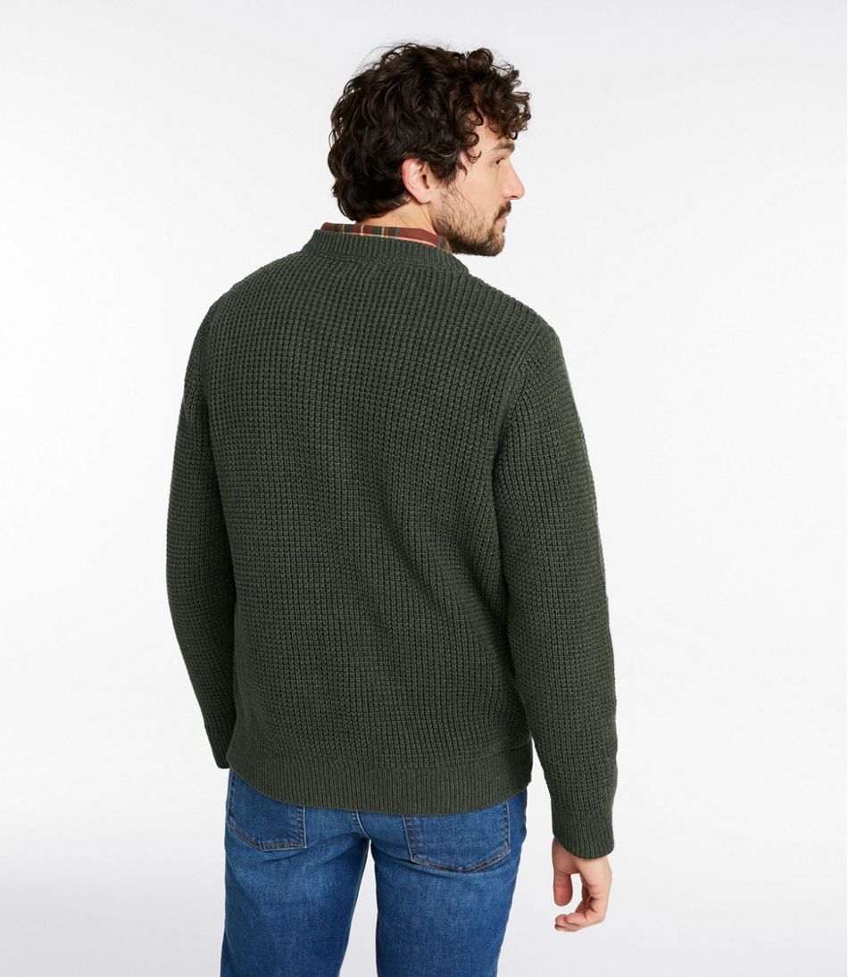 Men's L.L.Bean Organic Cotton Waffle Sweater, Henley | L.L.Bean Essential