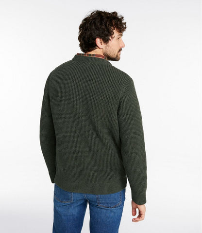 Men's L.L.Bean Organic Cotton Waffle Sweater, Henley | L.L.Bean Essential