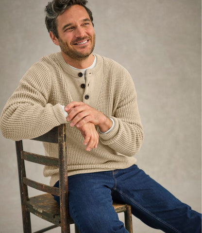Men's L.L.Bean Organic Cotton Waffle Sweater, Henley | L.L.Bean Essential