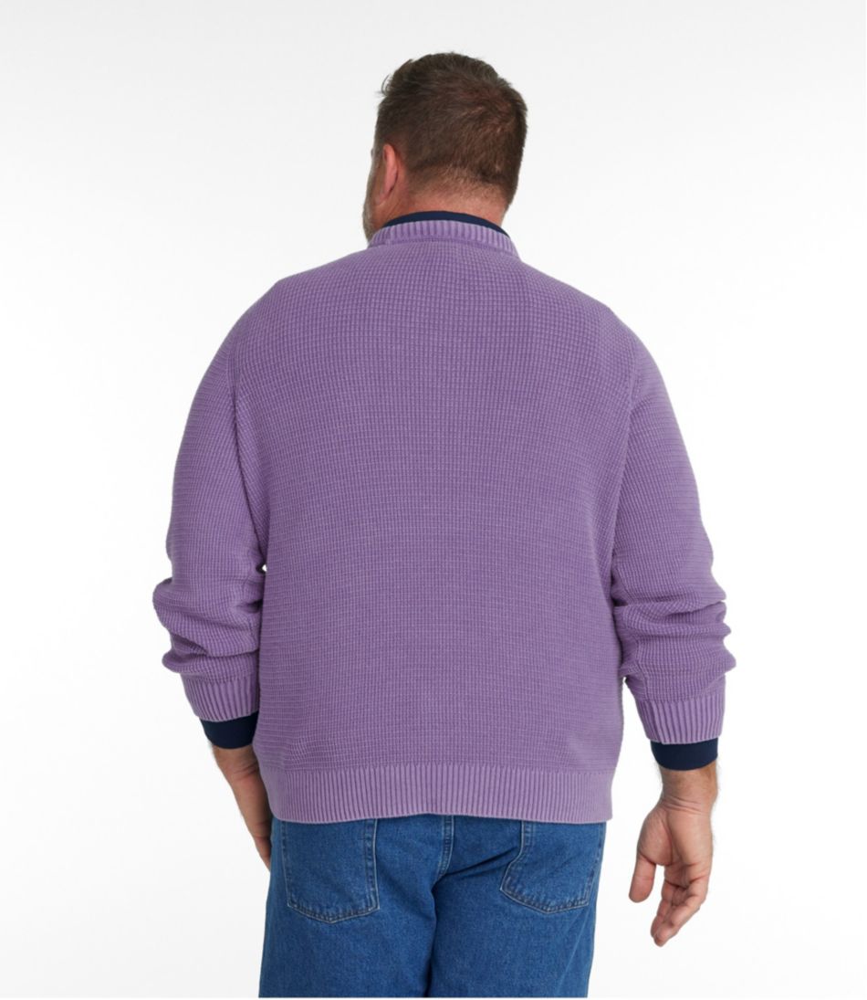 Men's Sunwashed Textured Cotton Sweater, Crewneck | L.L.Bean Great Value