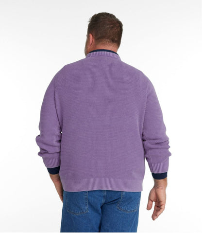 Men's Sunwashed Textured Cotton Sweater, Crewneck | L.L.Bean Great Value
