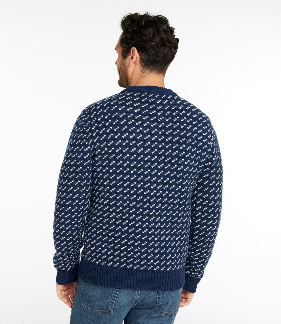 Men's Bean's Classic Ragg Wool Sweater, Crewneck, Bird's-Eye | L.L.Bean Featured
