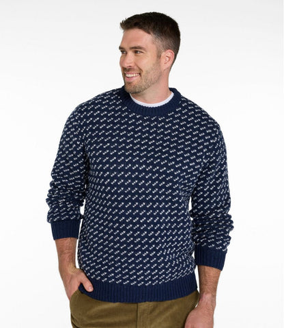 Men's Bean's Classic Ragg Wool Sweater, Crewneck, Bird's-Eye | L.L.Bean Featured