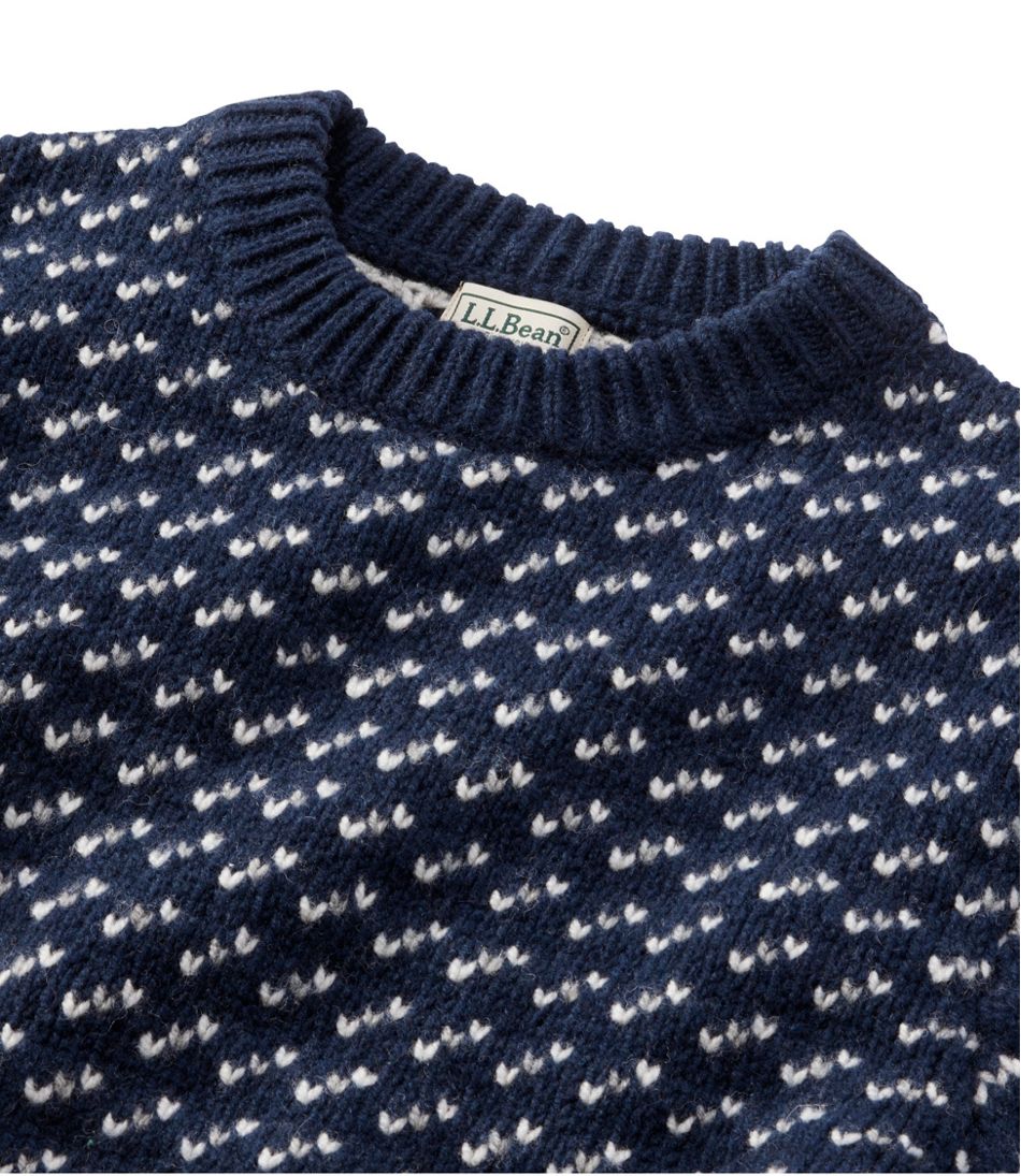 Men's Bean's Classic Ragg Wool Sweater, Crewneck, Bird's-Eye | L.L.Bean Featured