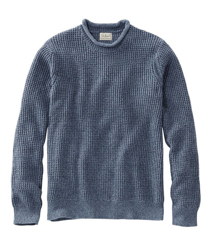 Men's L.L.Bean Organic Cotton Waffle Sweater, Rollneck Crew | L.L.Bean Popular