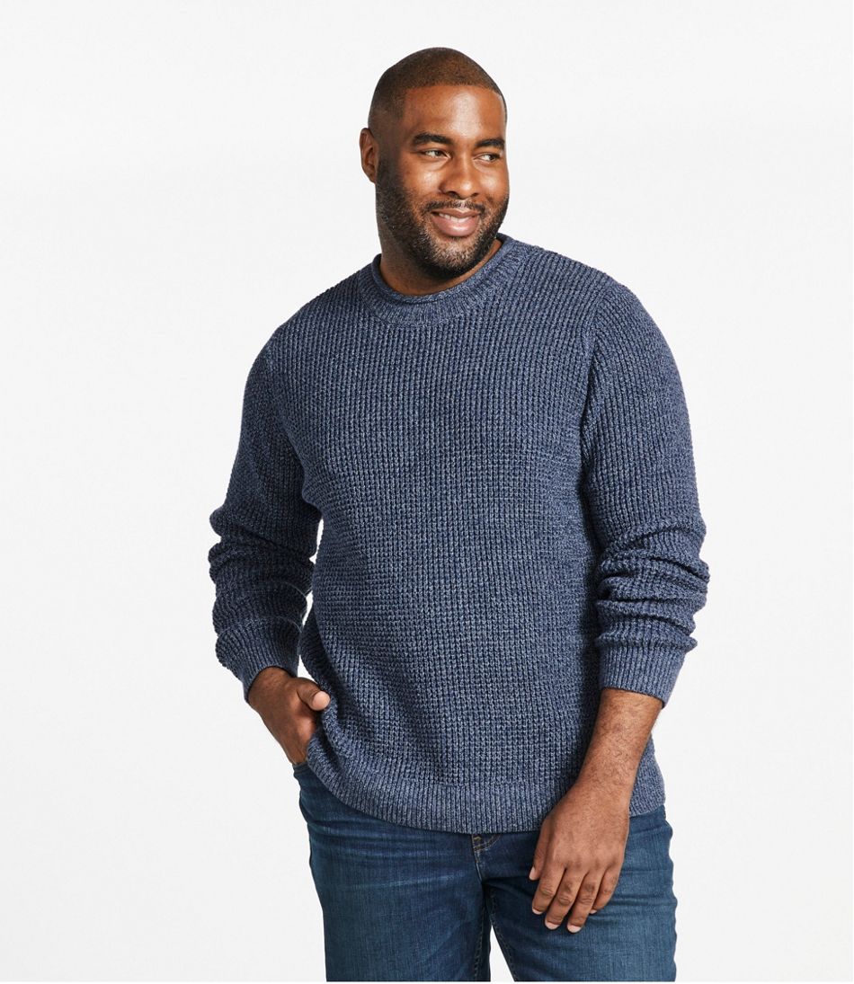 Men's L.L.Bean Organic Cotton Waffle Sweater, Rollneck Crew | L.L.Bean Popular