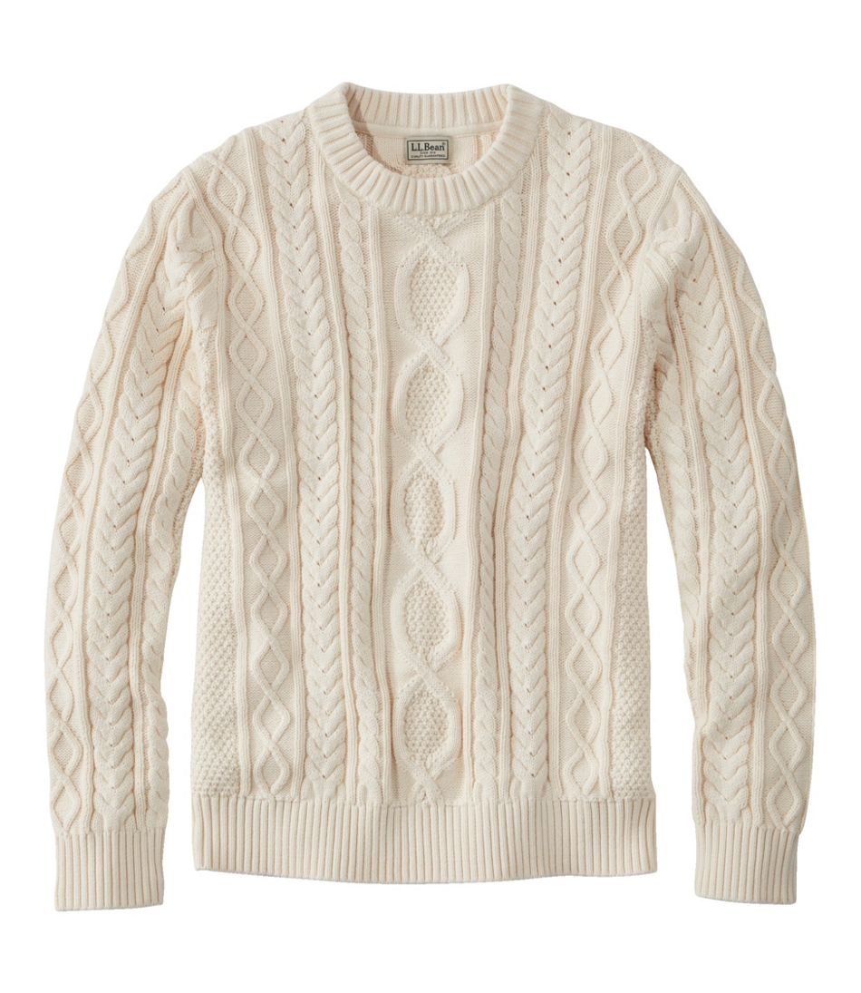 Men's Bean's Heritage Soft Cotton Fisherman Sweater, Crewneck | L.L.Bean Best Seller