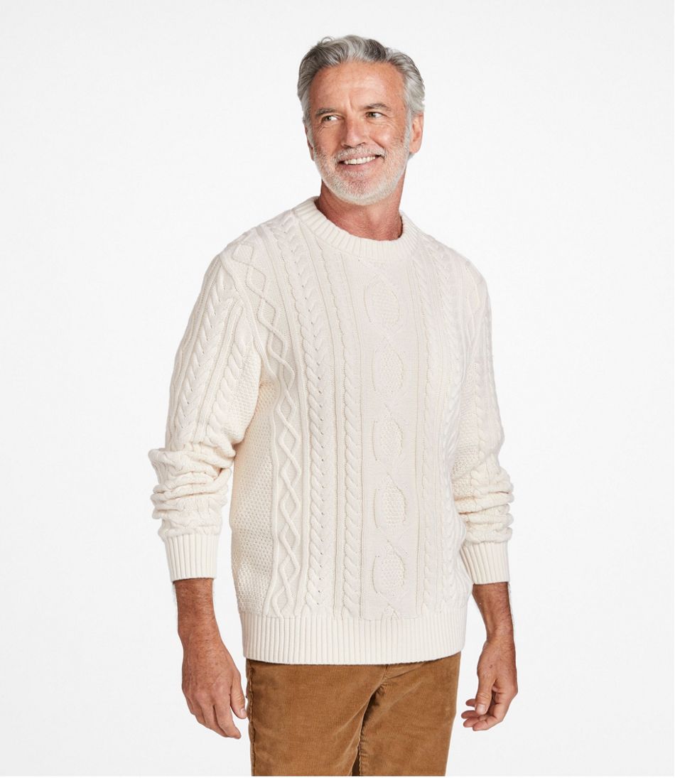Men's Bean's Heritage Soft Cotton Fisherman Sweater, Crewneck | L.L.Bean Best Seller
