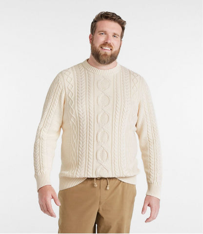 Men's Bean's Heritage Soft Cotton Fisherman Sweater, Crewneck | L.L.Bean Best Seller