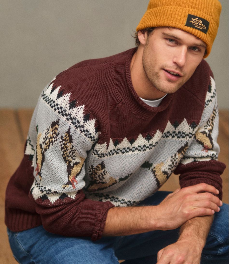 Men's Signature Organic Cotton Rollneck Sweater, Fair Isle | L.L.Bean Classic