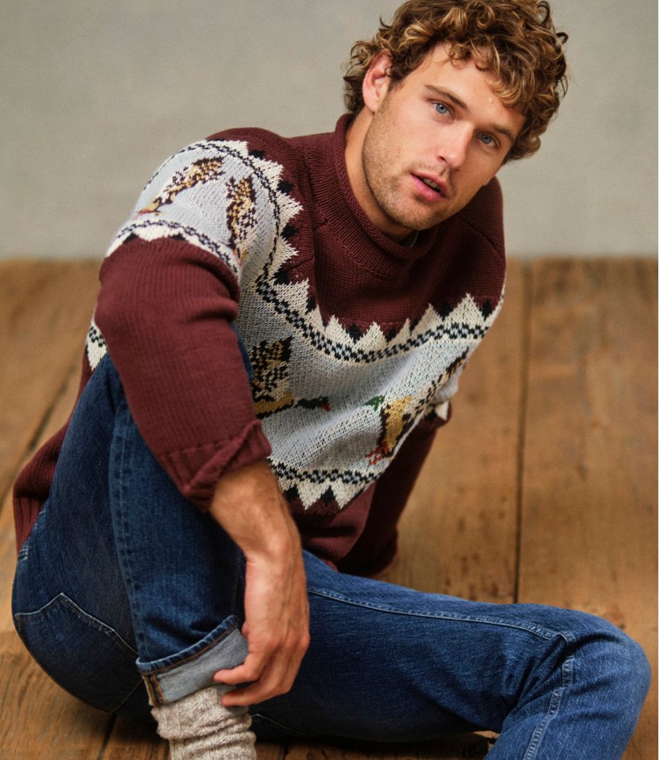 Men's Signature Organic Cotton Rollneck Sweater, Fair Isle | L.L.Bean Classic