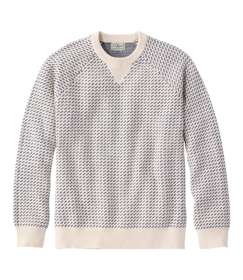 Men's Wicked Soft Cotton/Cashmere Sweater, Crewneck, Pattern | L.L.Bean Essential