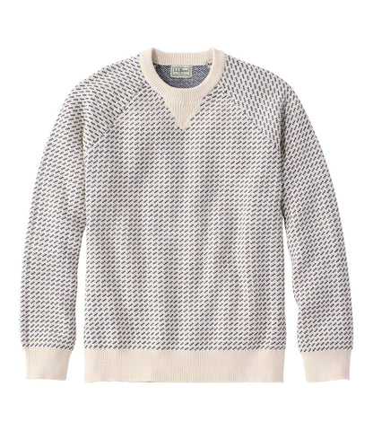 Men's Wicked Soft Cotton/Cashmere Sweater, Crewneck, Pattern | L.L.Bean Essential