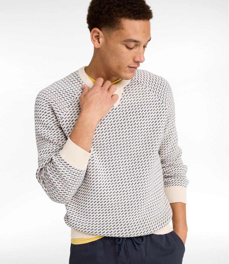 Men's Wicked Soft Cotton/Cashmere Sweater, Crewneck, Pattern | L.L.Bean Essential