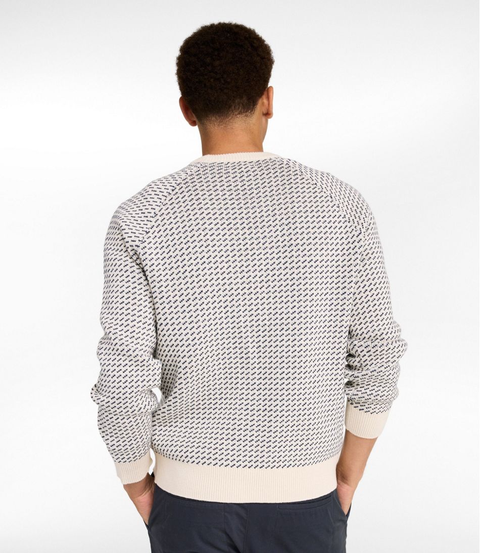 Men's Wicked Soft Cotton/Cashmere Sweater, Crewneck, Pattern | L.L.Bean Essential