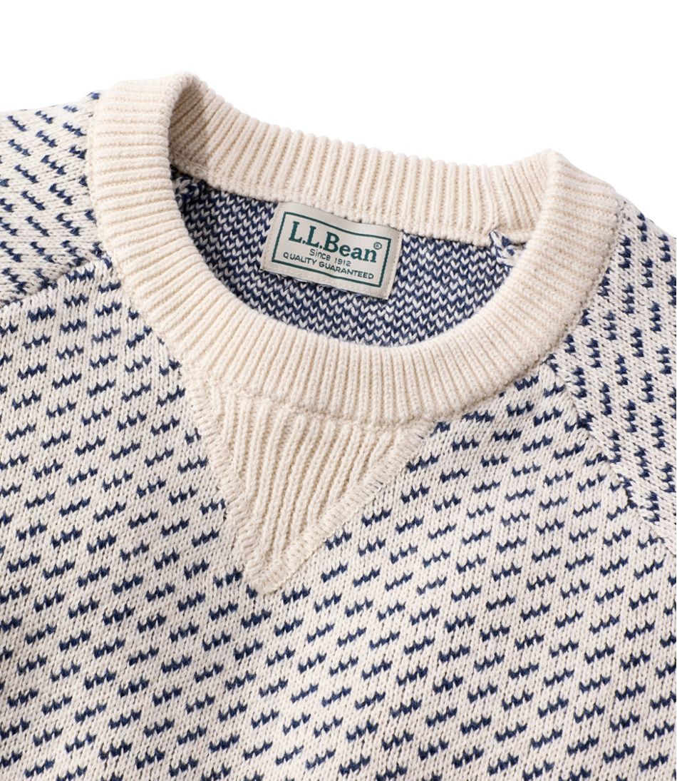 Men's Wicked Soft Cotton/Cashmere Sweater, Crewneck, Pattern | L.L.Bean Essential