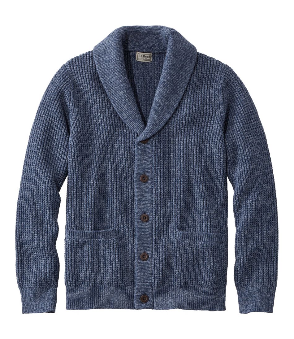 Men's Organic Cotton Waffle Sweater, Cardigan | L.L.Bean Great Value
