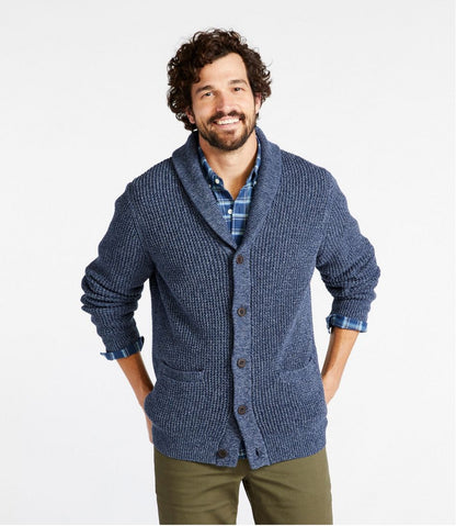 Men's Organic Cotton Waffle Sweater, Cardigan | L.L.Bean Great Value