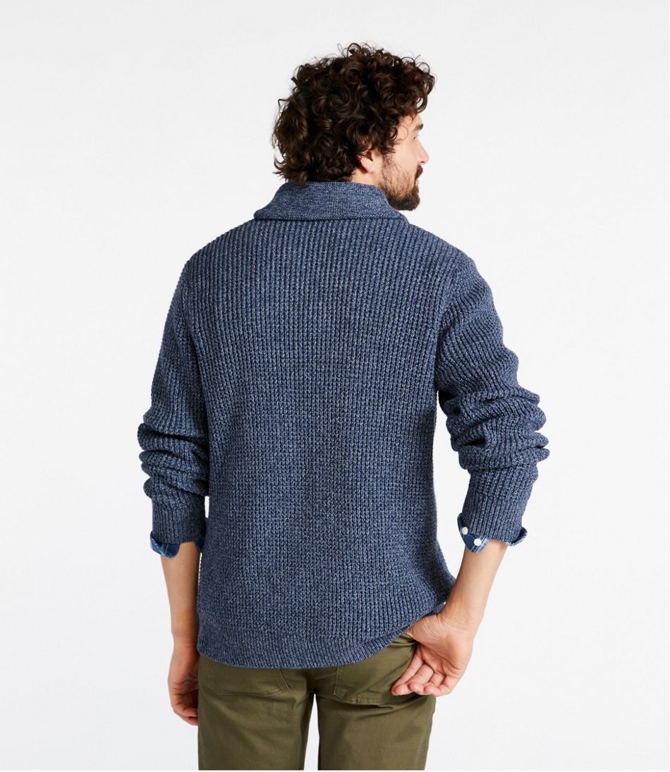 Men's Organic Cotton Waffle Sweater, Cardigan | L.L.Bean Great Value