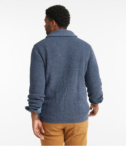 Men's Organic Cotton Waffle Sweater, Cardigan | L.L.Bean Great Value