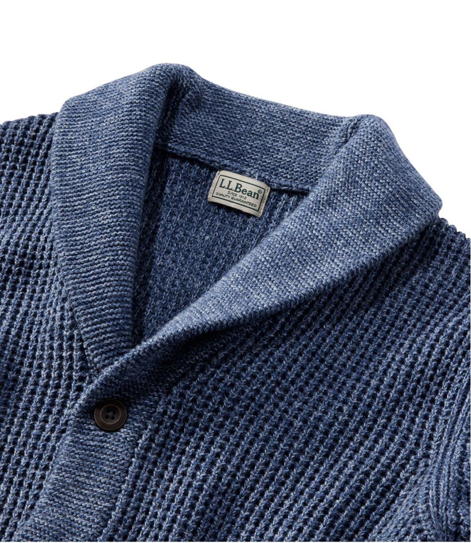 Men's Organic Cotton Waffle Sweater, Cardigan | L.L.Bean Great Value