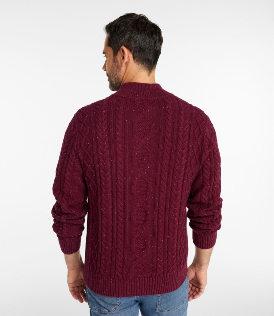 Men's Bean's Heritage Soft Cotton Fisherman Sweater, Button-Mock | L.L.Bean Latest