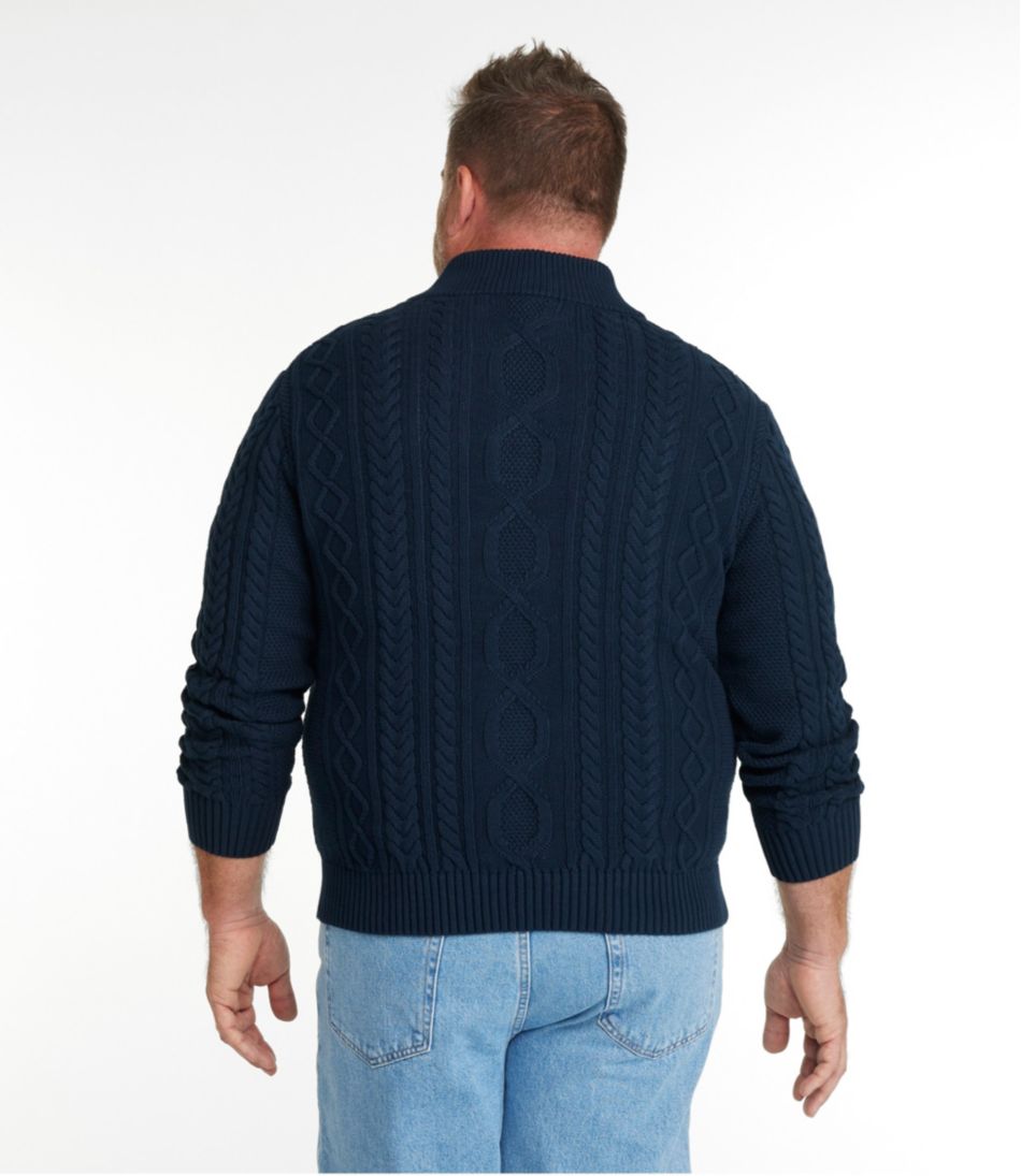 Men's Bean's Heritage Soft Cotton Fisherman Sweater, Button-Mock | L.L.Bean Latest