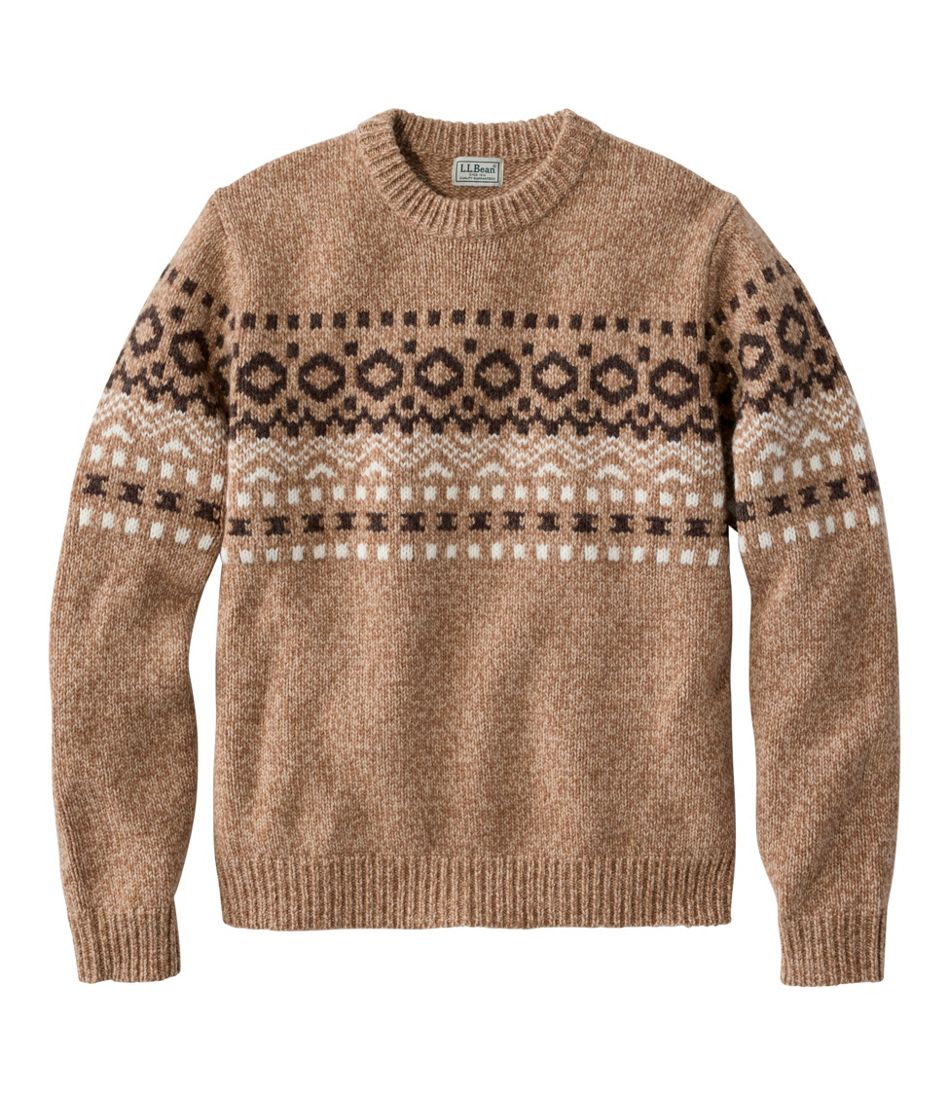 Men's Bean's Classic Ragg Wool Sweater, Crewneck, Fair Isle | L.L.Bean Trending