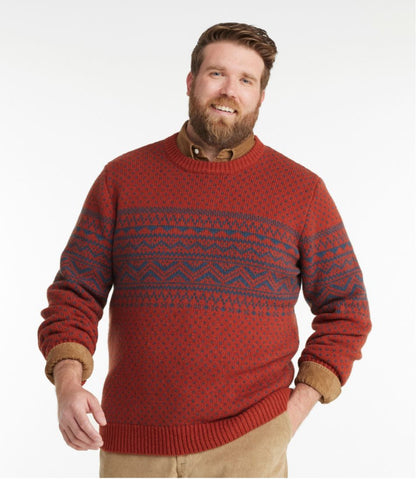 Men's Bean's Classic Ragg Wool Sweater, Crewneck, Fair Isle | L.L.Bean Trending